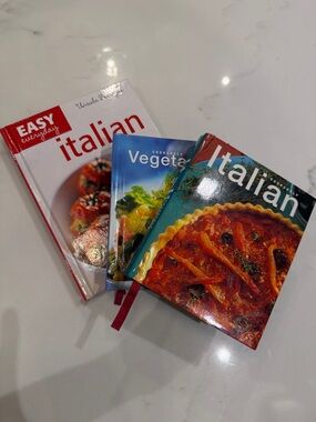 Hardcover 3 Pack of cookbooks - Italian and Vegetarian